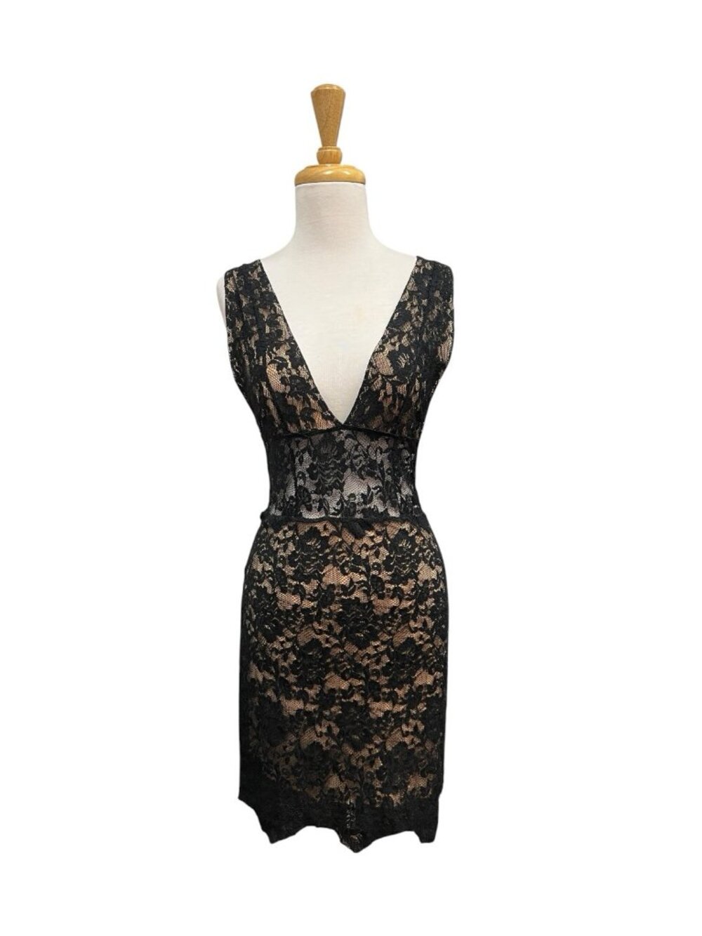 Nightcap Clothing Black Lace Mini Dress Size 2 US Size Small